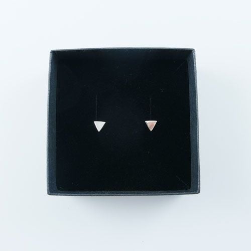 LAVI Sterling Silver Triangle Ear Studs