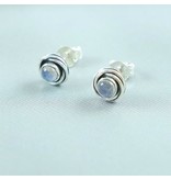 LAVI Sterling Silver Moonstone Ear Studs