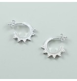 LAVI Sterling Silver Hoop Stud Earrings - Bali