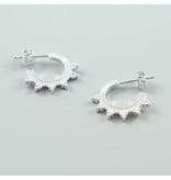 LAVI Sterling Silver Hoop Stud Earrings - Bali