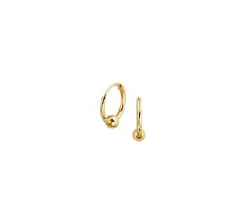 LAVI Gold on Silver Hoops with Ball Charm