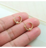 LAVI Gold on Silver Hoops with Ball Charm