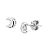 LAVI Sterling Silver Moon Ear Studs