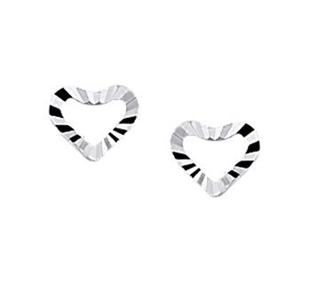 LAVI Silver Heart Ear Studs