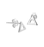 LAVI Open Sterling Silver Triangle Ear Studs