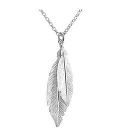 LAVI Feather Necklace Sterling Silver