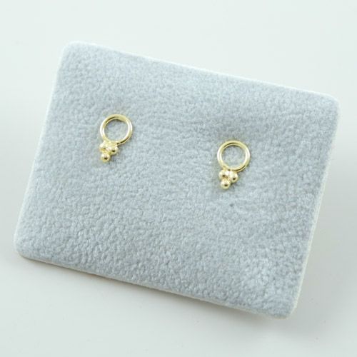 LAVI Gold plated Open Circle Ear Studs