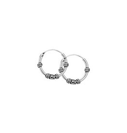 LAVI Bali Silver Hoops-16mm