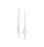 LAVI Pull through earrings Silver open circles