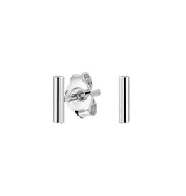 LAVI Rhodium plated Silver Bar Stud Earrings