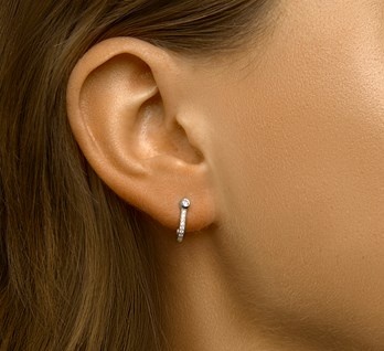 Silver Earrings Zirconia