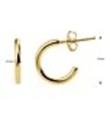 Gold Plated Stud Hoop Earrings