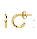 Mini Gold Plated Stud Hoop Earrings