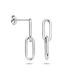 Paper clip Ear Studs 925 Silver