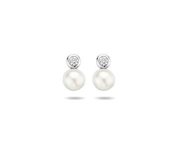 Ear studs Pearl and Zirconia