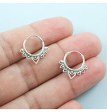 Bali Hoop Earrings Silver