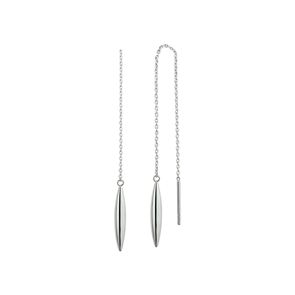 Silver Pull through Earrings