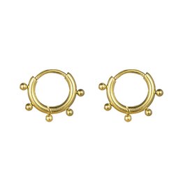 Stainless Steel Bali Hoops  - Gold