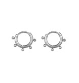 Stainless Steel Bali Hoops  - Zilver