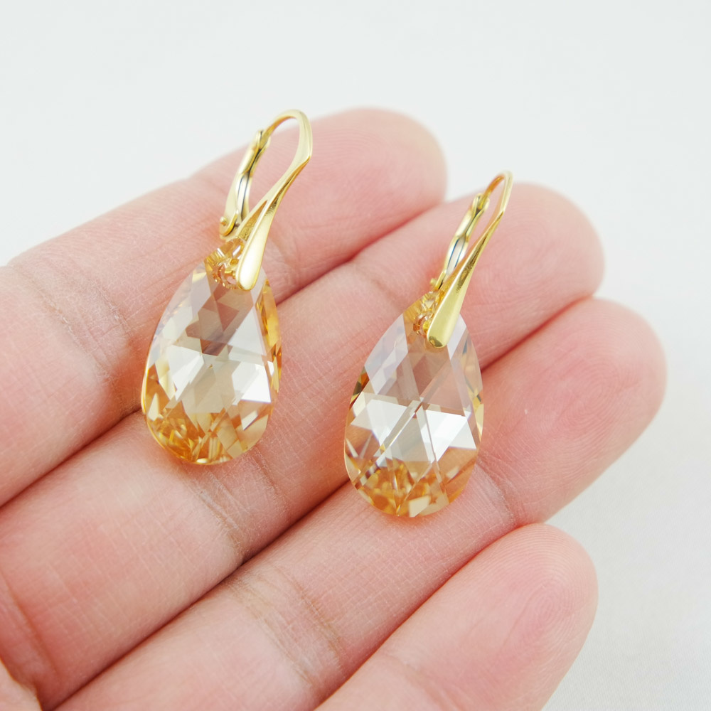 Swarovski Earrings - Champagne