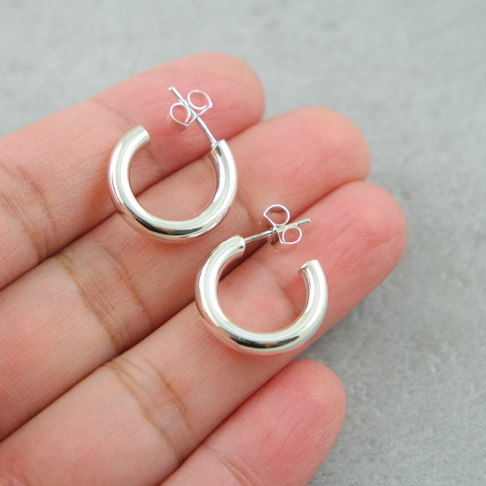 Bald Hoops - Sterling Silver