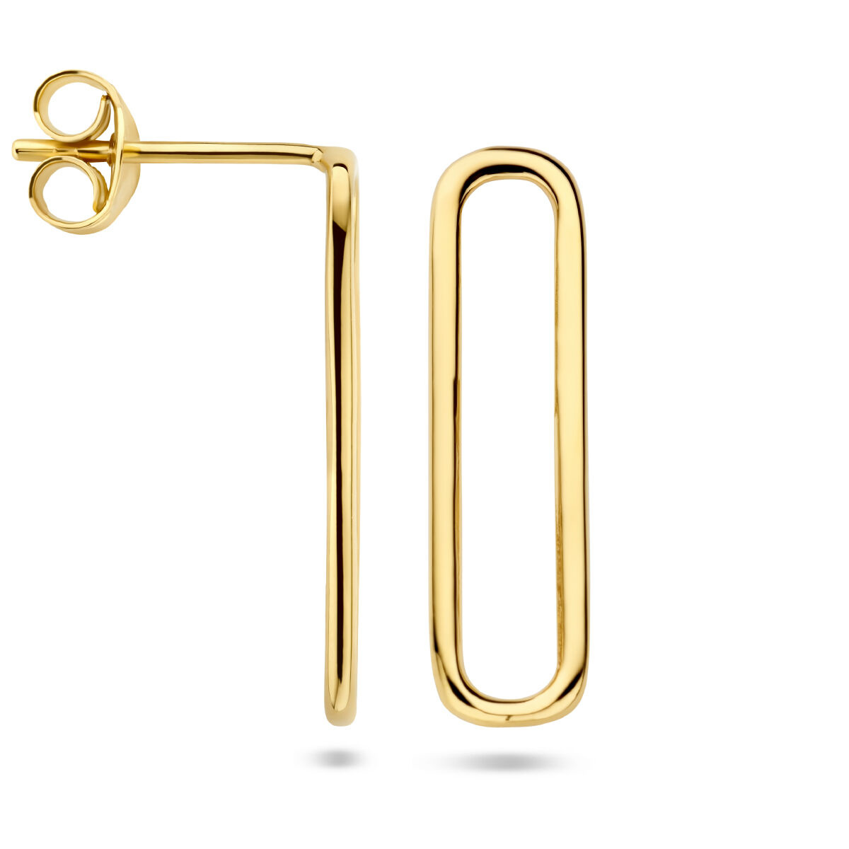 Ear Studs Paper Clip - Gold Plated