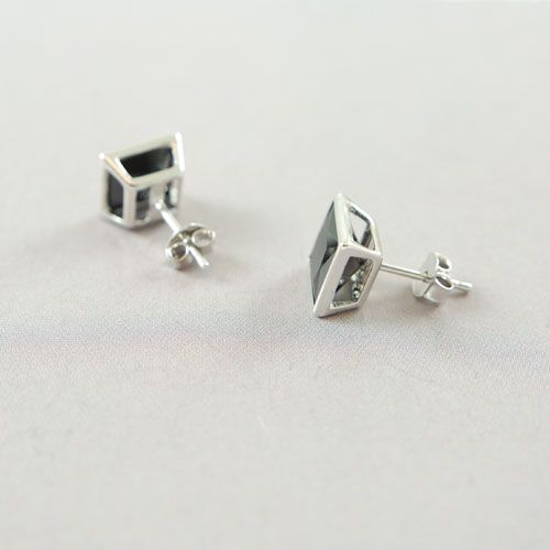 LAVI Zircon ear studs Black