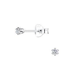 Zirconia Stud Earrings - Sterling Silver