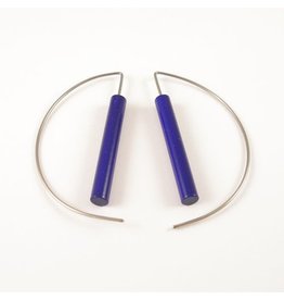 Modern Earrings - Metalic Purple