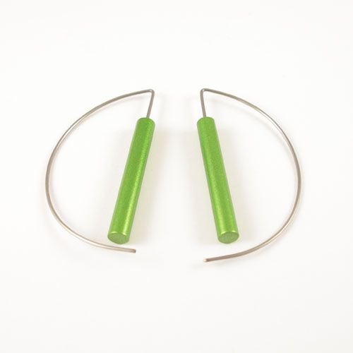 Modern Earrings - Green