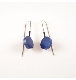 Modern Earrings Metalic Blue