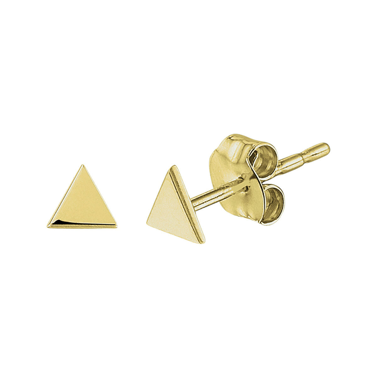 Triangle Ear Studs 14K Yellow Gold