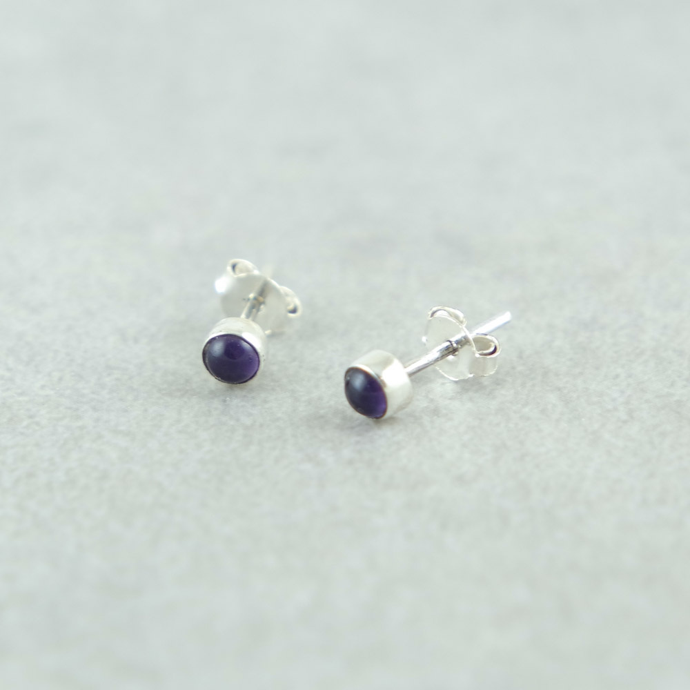 Amethyst Ear Studs