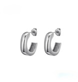 Open Square Hoops - Stainless Steel