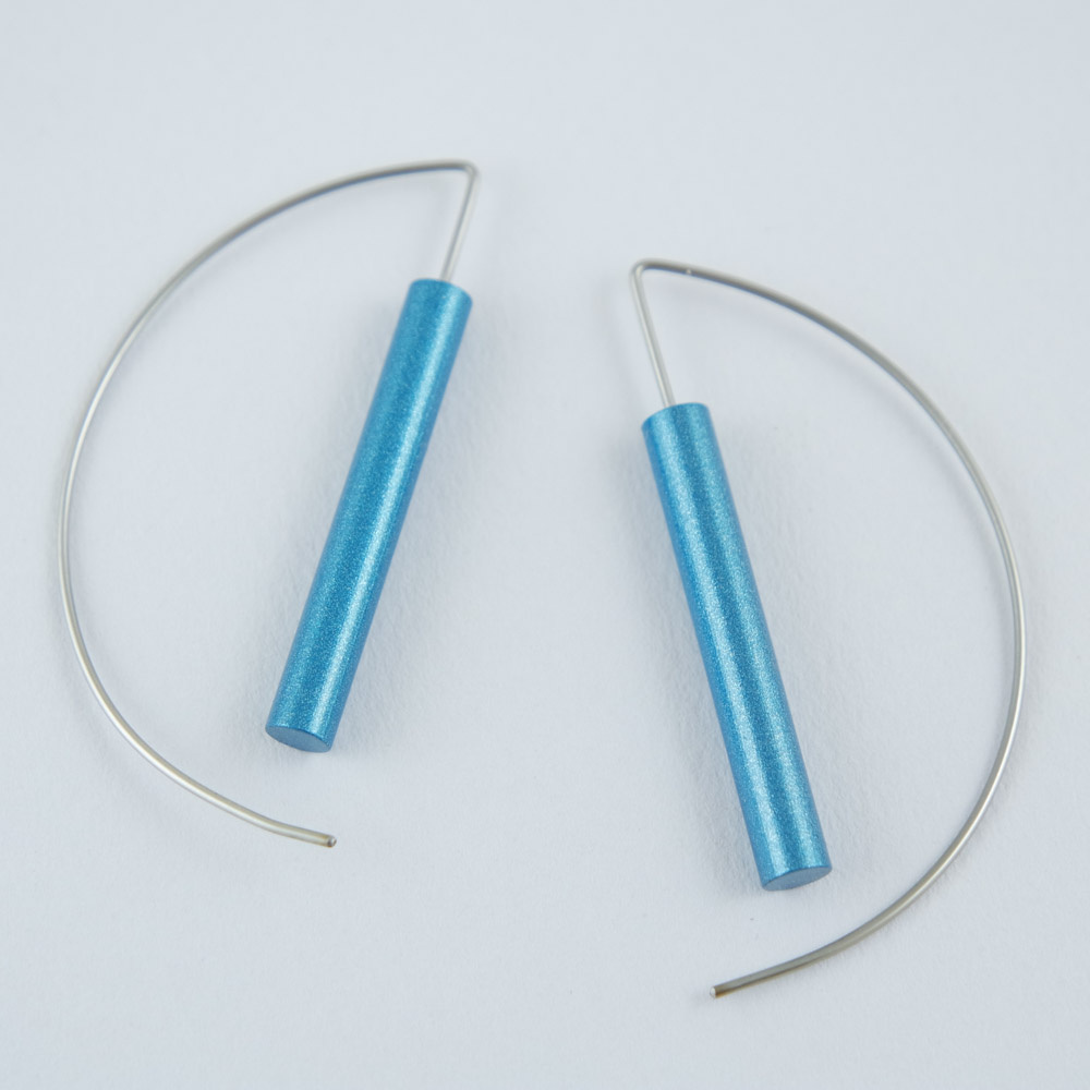 Modern Earrings - Blue