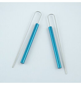 Modern Long Bar Earrings - Turquoise