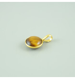 Tiger Eye Pendant 14K Gold Plated