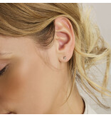 Zirconia Flower Stud Earrings