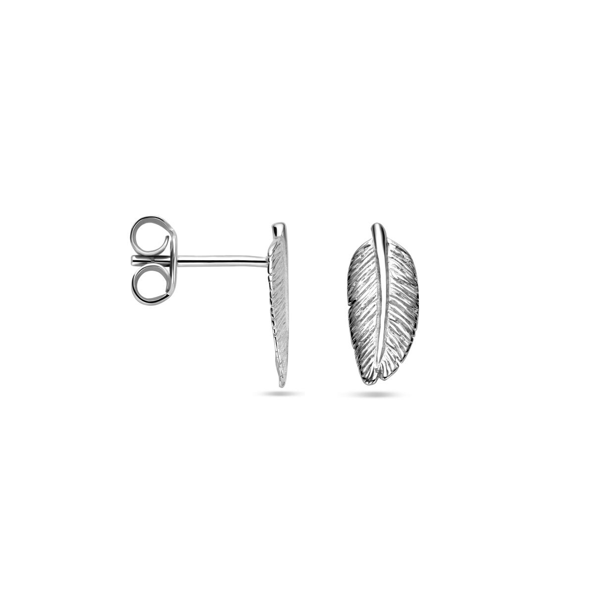 LAVI Sterling Silver Feather Stud Earrings