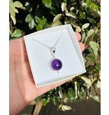 Amethyst Necklace Round