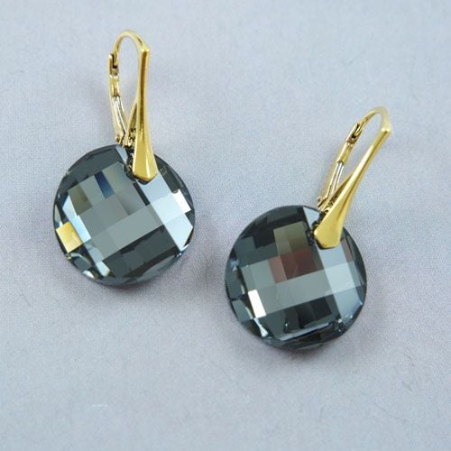 LAVI Light blue Swarovski Elements Earrings - Silver night