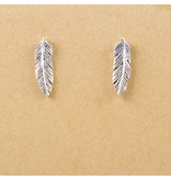 LAVI Sterling Silver Feather Stud Earrings