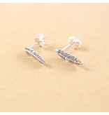 LAVI Sterling Silver Feather Stud Earrings