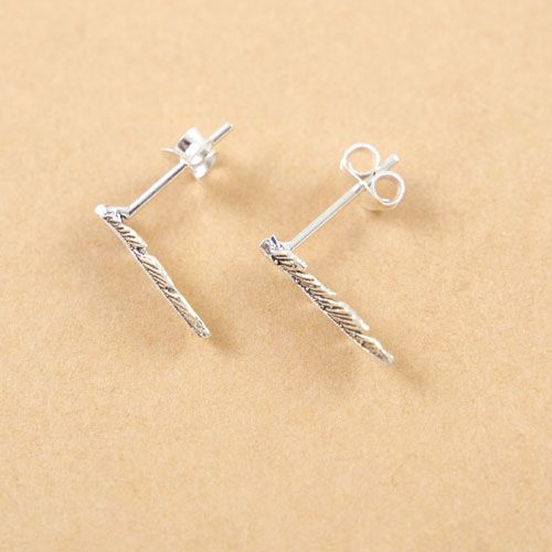 LAVI Sterling Silver Feather Stud Earrings