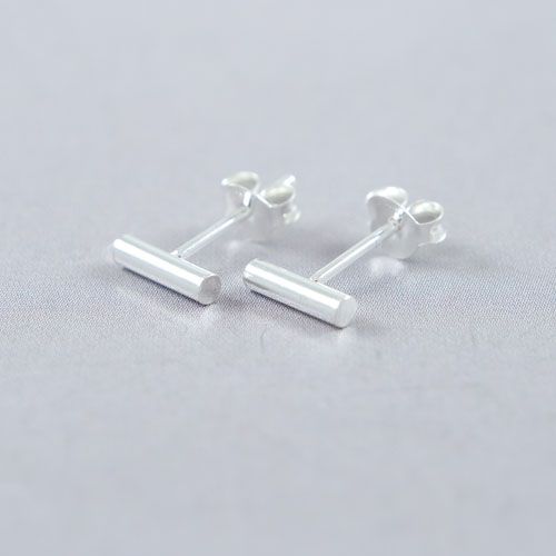 LAVI Sterling Silver Bar Stud Earrings