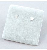 LAVI Silver Mini Triangle Ear Studs