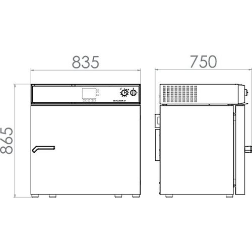 Binder M 115 Droogoven met circulatielucht en omvangrijke programma functies