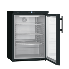 Liebherr koelkasten en vrieskasten  FKUv 1613/744 professionele koelkast met glasdeur Zwart Inhoud 148 L