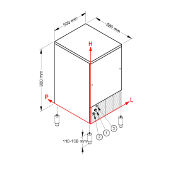 Brema IMF 58 HC ijsblokjesmachine met bunker Brema IMF 58 HC ijsblokjesmachine met bunker