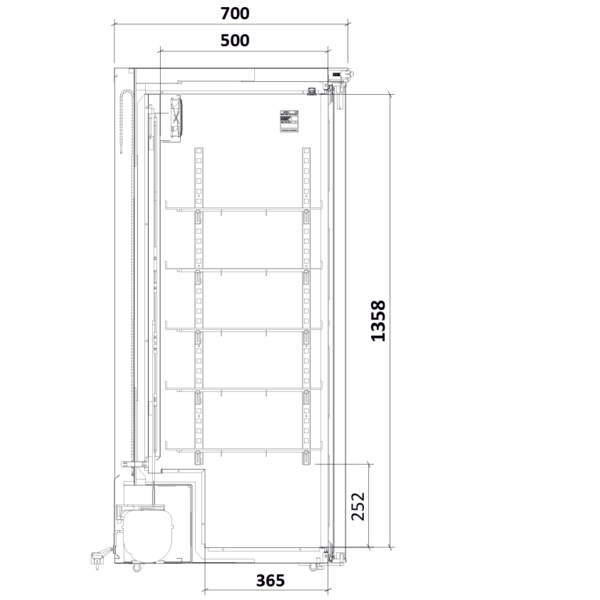 Medifridge MF350L-GD 2.0 Glasdeur met DIN 58345 / 13277 kast model medicijnkoelkast - DEMO (1 stuk beschikbaar)
